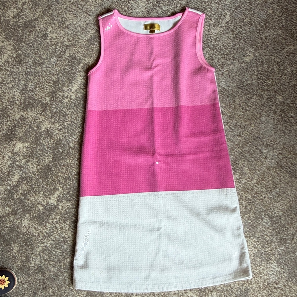 Nicole Miller Pink and White Dress